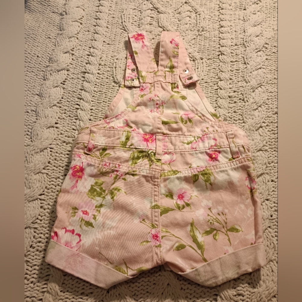 Children's Place Pink Floral Overalls